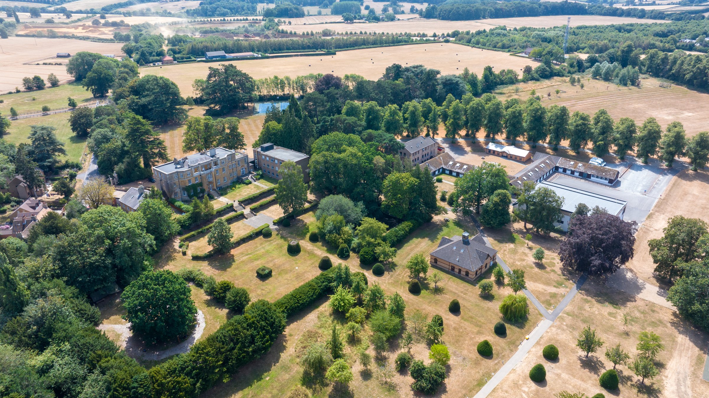 The Pitsford estate from above